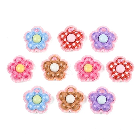 Opaque Resin Cabochons RESI-C067-01E-1