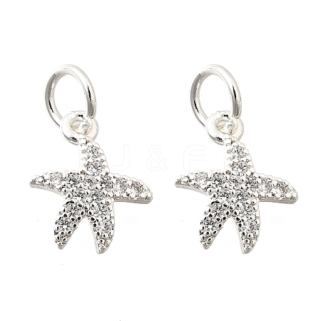Brass Micro Pave Cubic Zirconia Pendants KK-K300-11S-1