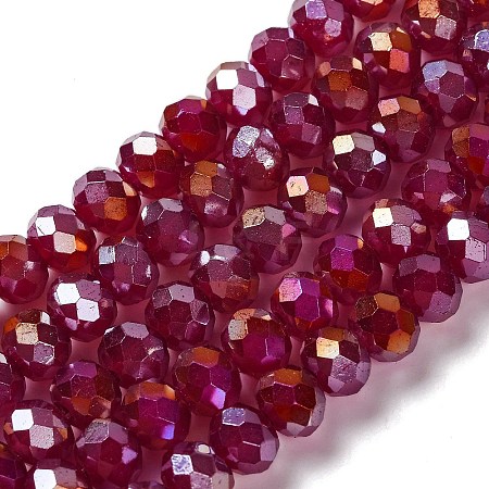 Baking Electroplate Glass Beads Strands LS-DGLA-A039-J6MM-B19-1