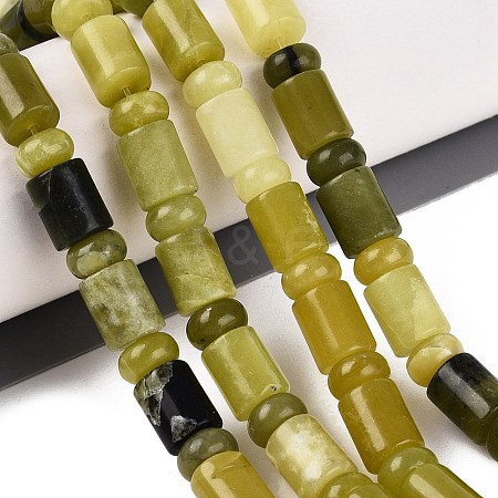 Natural Xiuyan Jade Beads Strands G-Q616-09E-01-1