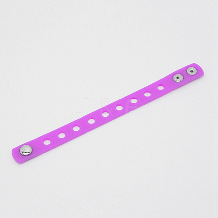 Kids Silicone Cord Bracelets BJEW-WH0011-02J-1