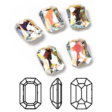 Light AB Style Glass Rhinestone Cabochons RGLA-J018-B-001LA-1