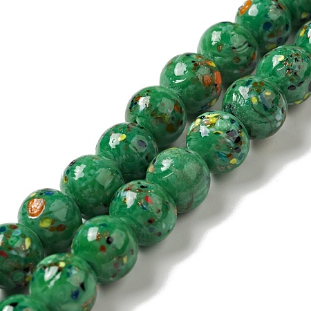 Handmade Lampwork Beads Strand LAMP-C008-02F-1