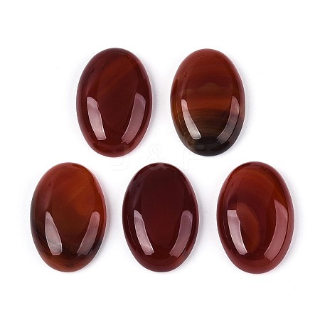 Natural Red Agate(Dyed & Heated) Cabochons G-N361-05B-05-1