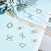 12Pcs 6 Styles Brass with Alloy Rhinestone Shoe Decoration FIND-HY0003-66-4
