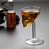 Transparent Glass Wine Goblet Cups PW-WG9F675-01-2