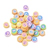 Printed Handmade Polymer Clay Beads CLAY-P005-11-1