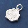 925 Sterling Silver Flower Charms with Jump Rings and 925 Stamp STER-M021-02S-01-2