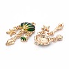 Alloy Enamel Pendants X-ENAM-S126-118A-NR-3