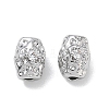 Brass Micro Pave Clear Cubic Zirconia Beads CU-CBA91C0-01P-1