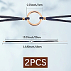 Alloy Ring Link Black Faux Suede Choker Necklaces NJEW-WH20002-11E-2