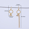 Elegant Brass Pave Clear Cubic Zirconia Stud Earrings UZ4685-4