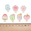 Printed Transparent Resin Imitation Food Cabochons RE-CBA8643-04-3