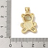 Rack Plating Brass Micro Pave Clear Cubic Zirconia Pendants KK-P268-05A-G03-3