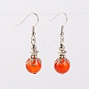 Gemstone Dangle Earrings EJEW-JE01371-2