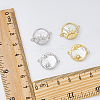 DICOSMETIC 8Pcs 4 Styles Eco-Friendly Rack Plating Brass Connector Charms with White Shell KK-DC0003-32-3