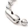 304 Stainless Steel Ball Chain Necklace & Bracelet Set STAS-D181-02P-01A-6
