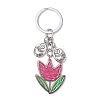 2Pcs Acrylic Flower Pendant Keychain KEYC-JKC00992-4