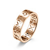 Hollow Word Stainless Steel Finger Rings FIND-PW0020-13B-RG-1