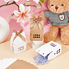 40Pcs 2 Colors House Shaped Kraft Paper Boxes with Ribbon and Window ABAG-PH0001-55-4