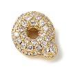 Brass Micro Pave Cubic Zirconia Beads KK-P290-61G-Q-1