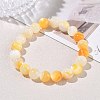 9MM Natural Yellow Shell Round Beaded Stretch Bracelets SH-CBACA76-18E-2