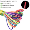 10M Segment Dyed Nylon Satin Rattail Cords OCOR-YW0001-17-3