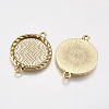Zinc Alloy Cabochon Connector Settings LS-PALLOY-A15774-AG-FF-2