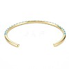 Twisted Brass Enamel Cuff Bangle BJEW-T020-02I-NF-2