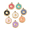 304 Stainless Steel Enamel Pendants STAS-P425-01G-05-1