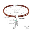 Bohemian Style Alloy Feather Charm & Synthetic Turquoise Pendant Choker Necklaces FS-WGABF31-01-2