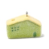 Flocky Opaque Resin Pendants RESI-F062-02G-1