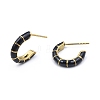 Enamel C-shape Stud Earrings EJEW-N052-05E-2