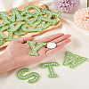 Alphabet Resin Rhinestone Patches DIY-TAC0005-45G-24