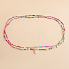 Bohemian Natural Cowrie Charm Glass Seed Beaded Double Layered Waist Belly Stretch Chains for Women FS-WG5D6A5-10-1