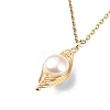 Natural Pearl Pendant Necklace NJEW-JN04309-3