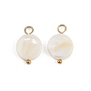 Natural Shell Disc Pendants X1-STAS-D378-31G-1