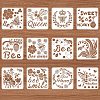 Large Plastic Reusable Drawing Painting Stencils Templates Sets DIY-WH0172-047-2