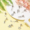 10Pcs 10 Styles Tibetan Style Alloy European Dangle Charms PALLOY-FZ00003-7