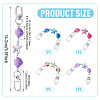4Pcs 4 Colors Ocean Theme Alloy Enamel Link Purse Strap Extenders AJEW-TA0003-68-4