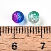 Baking Painted Transparent Crackle Glass Beads DGLA-Q018-4mm-M01-4