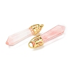 Bullet Cherry Quartz Glass Pointed Pendants G-E332-C30-G-3