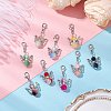 9Pcs Angel Glass Pendant Decorations HJEW-JM02883-1