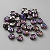 Transparent Electroplated UV Plating Glass Beads GLAA-TAC0024-12D-E-1