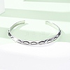 Retro 316 Surgical Stainless Steel Cuff Bangles BJEW-C142-09AS-2