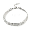 304 Stainless Steel Herringbone Chain Bracelet BJEW-D028-02D-01P-1
