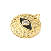 Rack Plating Brass Micro Pave Cubic Zirconia Pendants KK-P277-26G-01-2