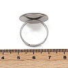 304 Stainless Steel Cuff Ring Components STAS-D372-05P-02C-2