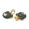 Brass Micro Pave Cubic Zirconia Pendants KK-H441-01B-G-3