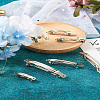 Biyun 100Pcs 4 Style Iron Hair Barrette Findings FIND-BY0001-16-26